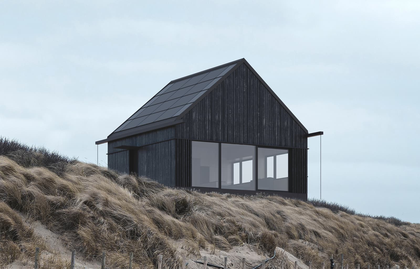 Modern Hombee Home modular house with minimalist design surrounded by nature.
