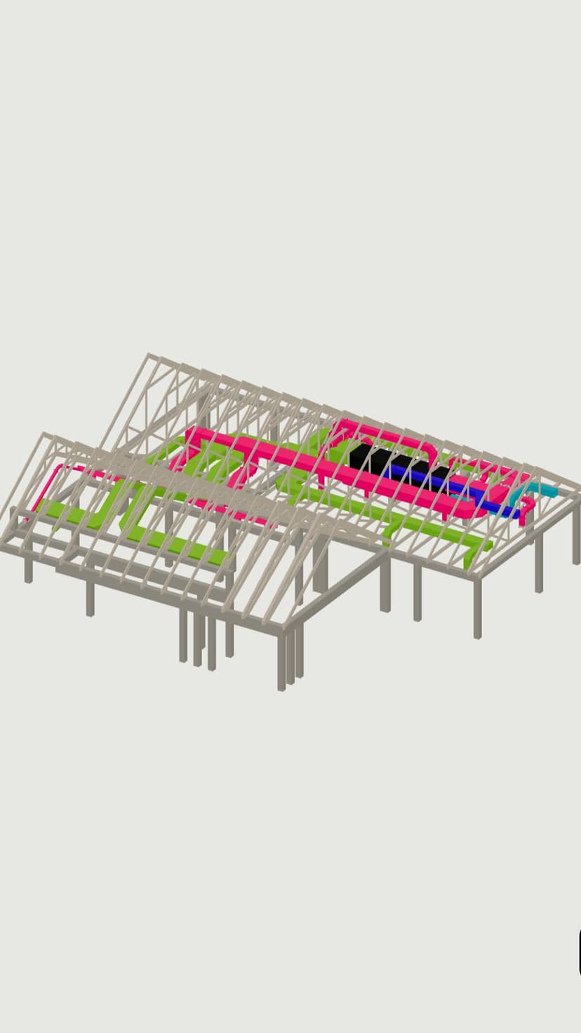 Isometric technical visualization of a Hombee home HVAC installation.